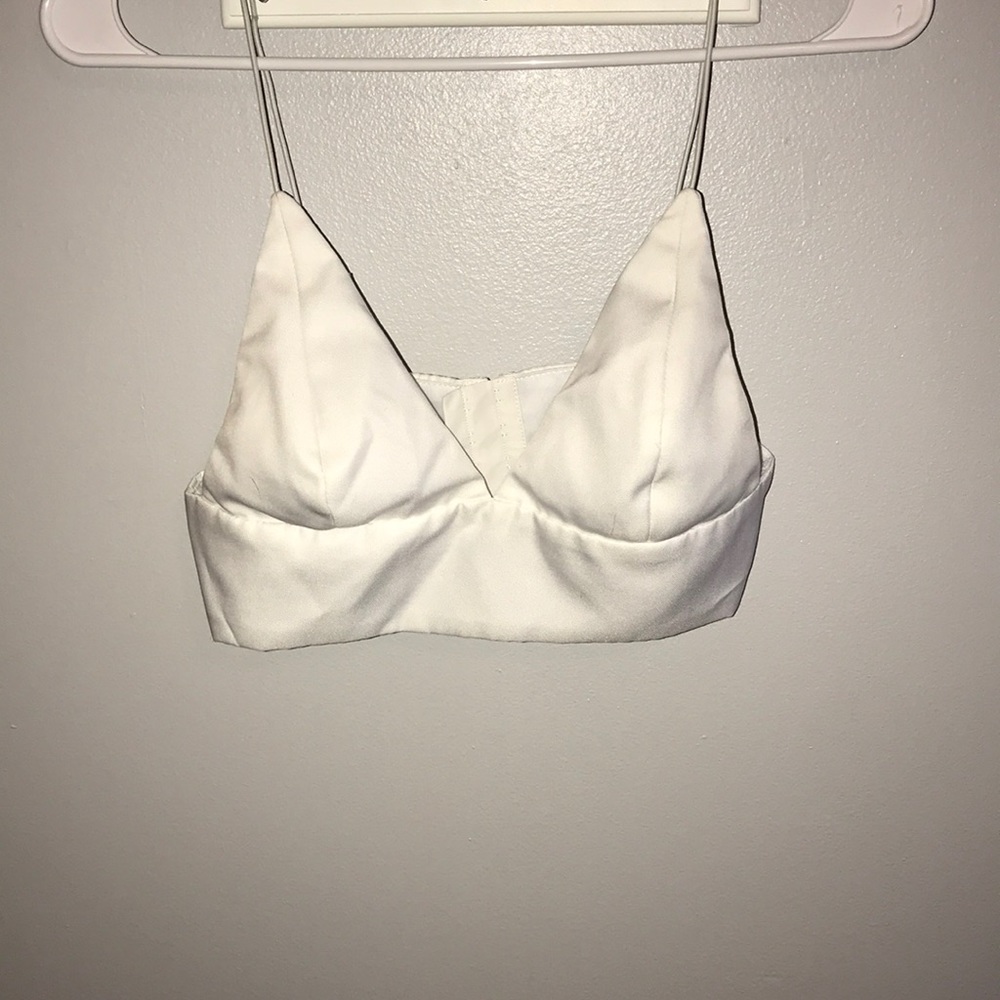 White bralette top